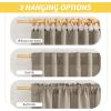 imageNICETOWN Natural Linen Curtains ampamp Drapes for Windows 84 inch Long Rod Pocket ampamp Back Tab Thick Flax Semi Sheer Privacy Assured with Light Filtering for BedroomLiving Room W55 x L84 2 PiecesTaupe
