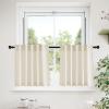 imageNICETOWN Natural Linen Curtains ampamp Drapes for Windows 84 inch Long Rod Pocket ampamp Back Tab Thick Flax Semi Sheer Privacy Assured with Light Filtering for BedroomLiving Room W55 x L84 2 PiecesNatural