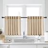 imageNICETOWN Natural Linen Curtains ampamp Drapes for Windows 84 inch Long Rod Pocket ampamp Back Tab Thick Flax Semi Sheer Privacy Assured with Light Filtering for BedroomLiving Room W55 x L84 2 PiecesTaupe