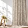 imageNICETOWN Natural Linen Curtains ampamp Drapes for Windows 84 inch Long Rod Pocket ampamp Back Tab Thick Flax Semi Sheer Privacy Assured with Light Filtering for BedroomLiving Room W55 x L84 2 PiecesBrown on Greyish White