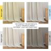 imageNICETOWN Natural Linen Curtains ampamp Drapes for Windows 84 inch Long Rod Pocket ampamp Back Tab Thick Flax Semi Sheer Privacy Assured with Light Filtering for BedroomLiving Room W55 x L84 2 PiecesNatural