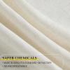imageNICETOWN Natural Linen Curtains ampamp Drapes for Windows 84 inch Long Rod Pocket ampamp Back Tab Thick Flax Semi Sheer Privacy Assured with Light Filtering for BedroomLiving Room W55 x L84 2 PiecesLinen
