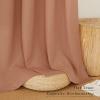 imageNICETOWN Natural Linen Curtains ampamp Drapes for Windows 84 inch Long Rod Pocket ampamp Back Tab Thick Flax Semi Sheer Privacy Assured with Light Filtering for BedroomLiving Room W55 x L84 2 PiecesBurnt Orange