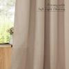 imageNICETOWN Natural Linen Curtains ampamp Drapes for Windows 84 inch Long Rod Pocket ampamp Back Tab Thick Flax Semi Sheer Privacy Assured with Light Filtering for BedroomLiving Room W55 x L84 2 PiecesCamel