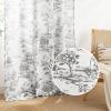 imageNICETOWN Natural Linen Curtains ampamp Drapes for Windows 84 inch Long Rod Pocket ampamp Back Tab Thick Flax Semi Sheer Privacy Assured with Light Filtering for BedroomLiving Room W55 x L84 2 PiecesBlack