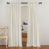 imageNICETOWN Natural Linen Curtains ampamp Drapes for Windows 84 inch Long Rod Pocket ampamp Back Tab Thick Flax Semi Sheer Privacy Assured with Light Filtering for BedroomLiving Room W55 x L84 2 PiecesNatural