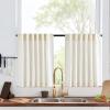 imageNICETOWN Natural Linen Curtains ampamp Drapes for Windows 84 inch Long Rod Pocket ampamp Back Tab Thick Flax Semi Sheer Privacy Assured with Light Filtering for BedroomLiving Room W55 x L84 2 PiecesLinen