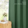 imageNICETOWN Natural Linen Curtains ampamp Drapes for Windows 84 inch Long Rod Pocket ampamp Back Tab Thick Flax Semi Sheer Privacy Assured with Light Filtering for BedroomLiving Room W55 x L84 2 PiecesOlive Green