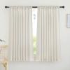 imageNICETOWN Natural Linen Curtains ampamp Drapes for Windows 84 inch Long Rod Pocket ampamp Back Tab Thick Flax Semi Sheer Privacy Assured with Light Filtering for BedroomLiving Room W55 x L84 2 PiecesNatural