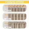 imageNICETOWN Natural Linen Curtains ampamp Drapes for Windows 84 inch Long Rod Pocket ampamp Back Tab Thick Flax Semi Sheer Privacy Assured with Light Filtering for BedroomLiving Room W55 x L84 2 PiecesCamel