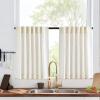 imageNICETOWN Natural Linen Curtains ampamp Drapes for Windows 84 inch Long Rod Pocket ampamp Back Tab Thick Flax Semi Sheer Privacy Assured with Light Filtering for BedroomLiving Room W55 x L84 2 PiecesLinen