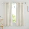 imageNICETOWN Natural Linen Curtains ampamp Drapes for Windows 84 inch Long Rod Pocket ampamp Back Tab Thick Flax Semi Sheer Privacy Assured with Light Filtering for BedroomLiving Room W55 x L84 2 PiecesNatural