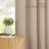 imageNICETOWN Natural Linen Curtains ampamp Drapes for Windows 84 inch Long Rod Pocket ampamp Back Tab Thick Flax Semi Sheer Privacy Assured with Light Filtering for BedroomLiving Room W55 x L84 2 PiecesCamel
