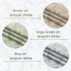 imageNICETOWN Natural Linen Curtains ampamp Drapes for Windows 84 inch Long Rod Pocket ampamp Back Tab Thick Flax Semi Sheer Privacy Assured with Light Filtering for BedroomLiving Room W55 x L84 2 PiecesBlue on Greyish White