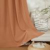 imageNICETOWN Natural Linen Curtains ampamp Drapes for Windows 84 inch Long Rod Pocket ampamp Back Tab Thick Flax Semi Sheer Privacy Assured with Light Filtering for BedroomLiving Room W55 x L84 2 PiecesBurnt Orange