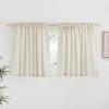 imageNICETOWN Natural Linen Curtains ampamp Drapes for Windows 84 inch Long Rod Pocket ampamp Back Tab Thick Flax Semi Sheer Privacy Assured with Light Filtering for BedroomLiving Room W55 x L84 2 PiecesNatural