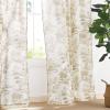 imageNICETOWN Natural Linen Curtains ampamp Drapes for Windows 84 inch Long Rod Pocket ampamp Back Tab Thick Flax Semi Sheer Privacy Assured with Light Filtering for BedroomLiving Room W55 x L84 2 PiecesCoffee