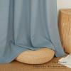 imageNICETOWN Natural Linen Curtains ampamp Drapes for Windows 84 inch Long Rod Pocket ampamp Back Tab Thick Flax Semi Sheer Privacy Assured with Light Filtering for BedroomLiving Room W55 x L84 2 PiecesStone Blue