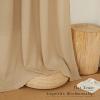imageNICETOWN Natural Linen Curtains ampamp Drapes for Windows 84 inch Long Rod Pocket ampamp Back Tab Thick Flax Semi Sheer Privacy Assured with Light Filtering for BedroomLiving Room W55 x L84 2 PiecesBurlap