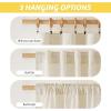 imageNICETOWN Natural Linen Curtains ampamp Drapes for Windows 84 inch Long Rod Pocket ampamp Back Tab Thick Flax Semi Sheer Privacy Assured with Light Filtering for BedroomLiving Room W55 x L84 2 PiecesNatural