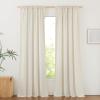 imageNICETOWN Natural Linen Curtains ampamp Drapes for Windows 84 inch Long Rod Pocket ampamp Back Tab Thick Flax Semi Sheer Privacy Assured with Light Filtering for BedroomLiving Room W55 x L84 2 PiecesNatural