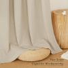 imageNICETOWN Natural Linen Curtains ampamp Drapes for Windows 84 inch Long Rod Pocket ampamp Back Tab Thick Flax Semi Sheer Privacy Assured with Light Filtering for BedroomLiving Room W55 x L84 2 PiecesAngora