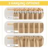 imageNICETOWN Natural Linen Curtains ampamp Drapes for Windows 84 inch Long Rod Pocket ampamp Back Tab Thick Flax Semi Sheer Privacy Assured with Light Filtering for BedroomLiving Room W55 x L84 2 PiecesBurlap