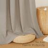 imageNICETOWN Natural Linen Curtains ampamp Drapes for Windows 84 inch Long Rod Pocket ampamp Back Tab Thick Flax Semi Sheer Privacy Assured with Light Filtering for BedroomLiving Room W55 x L84 2 PiecesTaupe