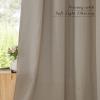 imageNICETOWN Natural Linen Curtains ampamp Drapes for Windows 84 inch Long Rod Pocket ampamp Back Tab Thick Flax Semi Sheer Privacy Assured with Light Filtering for BedroomLiving Room W55 x L84 2 PiecesTaupe