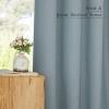 imageNICETOWN Natural Linen Curtains ampamp Drapes for Windows 84 inch Long Rod Pocket ampamp Back Tab Thick Flax Semi Sheer Privacy Assured with Light Filtering for BedroomLiving Room W55 x L84 2 PiecesStone Blue