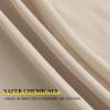 imageNICETOWN Natural Linen Curtains ampamp Drapes for Windows 84 inch Long Rod Pocket ampamp Back Tab Thick Flax Semi Sheer Privacy Assured with Light Filtering for BedroomLiving Room W55 x L84 2 PiecesAngora