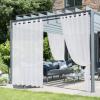 imageNICETOWN Outdoor ampamp Indoor Sheer Curtains 84 inches Long 2 Panels Waterproof Sheer Texture Panels for Living Room Decoration Curtains with Rustproof Grommets for PatioGazebo W54 x L84 WhiteWhite