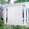 imageNICETOWN Outdoor ampamp Indoor Sheer Curtains 84 inches Long 2 Panels Waterproof Sheer Texture Panels for Living Room Decoration Curtains with Rustproof Grommets for PatioGazebo W54 x L84 WhiteWhite