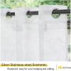 imageNICETOWN Outdoor ampamp Indoor Sheer Curtains 84 inches Long 2 Panels Waterproof Sheer Texture Panels for Living Room Decoration Curtains with Rustproof Grommets for PatioGazebo W54 x L84 WhiteIvory