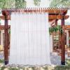 imageNICETOWN Outdoor ampamp Indoor Sheer Curtains 84 inches Long 2 Panels Waterproof Sheer Texture Panels for Living Room Decoration Curtains with Rustproof Grommets for PatioGazebo W54 x L84 WhiteWhite