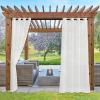 imageNICETOWN Outdoor ampamp Indoor Sheer Curtains 84 inches Long 2 Panels Waterproof Sheer Texture Panels for Living Room Decoration Curtains with Rustproof Grommets for PatioGazebo W54 x L84 WhiteIvory