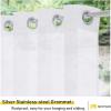 imageNICETOWN Outdoor ampamp Indoor Sheer Curtains 84 inches Long 2 Panels Waterproof Sheer Texture Panels for Living Room Decoration Curtains with Rustproof Grommets for PatioGazebo W54 x L84 WhiteWhite