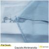 imageNICETOWN Outdoor ampamp Indoor Sheer Curtains 84 inches Long 2 Panels Waterproof Sheer Texture Panels for Living Room Decoration Curtains with Rustproof Grommets for PatioGazebo W54 x L84 WhiteStone Blue