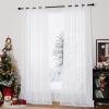imageNICETOWN Outdoor ampamp Indoor Sheer Curtains 84 inches Long 2 Panels Waterproof Sheer Texture Panels for Living Room Decoration Curtains with Rustproof Grommets for PatioGazebo W54 x L84 WhiteWhite