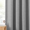 imageNICETOWN Room Darkening Curtains 84 inch Length 2 Panels Set Dual Rod Pockets ampamp Hook Belt Light Blocking Thermal Curtains Sound Reducing Window Treatments for Living Room Natural W52 x L84Light Grey