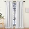 imageNICETOWN Room Darkening Curtains 84 inch Length 2 Panels Set Dual Rod Pockets ampamp Hook Belt Light Blocking Thermal Curtains Sound Reducing Window Treatments for Living Room Natural W52 x L84Greyish White
