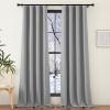 imageNICETOWN Room Darkening Curtains 84 inch Length 2 Panels Set Dual Rod Pockets ampamp Hook Belt Light Blocking Thermal Curtains Sound Reducing Window Treatments for Living Room Natural W52 x L84Light Grey