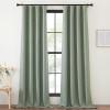 imageNICETOWN Room Darkening Curtains 84 inch Length 2 Panels Set Dual Rod Pockets ampamp Hook Belt Light Blocking Thermal Curtains Sound Reducing Window Treatments for Living Room Natural W52 x L84Sage Green