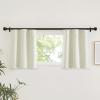 imageNICETOWN Room Darkening Curtains 84 inch Length 2 Panels Set Dual Rod Pockets ampamp Hook Belt Light Blocking Thermal Curtains Sound Reducing Window Treatments for Living Room Natural W52 x L84Natural