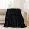 imageNICETOWN Soft Blanket King Size Fleece Warm Fuzzy Throw for BedSofa Lightweight 300GSM Microplush Ultra Warm Blanket 90quot x 108quot GreyBlack