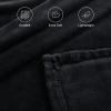 imageNICETOWN Soft Blanket King Size Fleece Warm Fuzzy Throw for BedSofa Lightweight 300GSM Microplush Ultra Warm Blanket 90quot x 108quot GreyBlack
