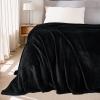 imageNICETOWN Soft Blanket King Size Fleece Warm Fuzzy Throw for BedSofa Lightweight 300GSM Microplush Ultra Warm Blanket 90quot x 108quot GreyBlack