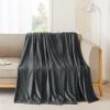 imageNICETOWN Soft Blanket King Size Fleece Warm Fuzzy Throw for BedSofa Lightweight 300GSM Microplush Ultra Warm Blanket 90quot x 108quot GreyDark Grey