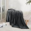 imageNICETOWN Soft Blanket King Size Fleece Warm Fuzzy Throw for BedSofa Lightweight 300GSM Microplush Ultra Warm Blanket 90quot x 108quot GreyDark Grey
