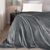 imageNICETOWN Soft Blanket King Size Fleece Warm Fuzzy Throw for BedSofa Lightweight 300GSM Microplush Ultra Warm Blanket 90quot x 108quot GreyDark Grey